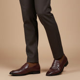 Hayes London | Belmonte Brown Formal Penny Loafers – Genuine Leather Men's Slip-On Shoes for Office & Party Wear